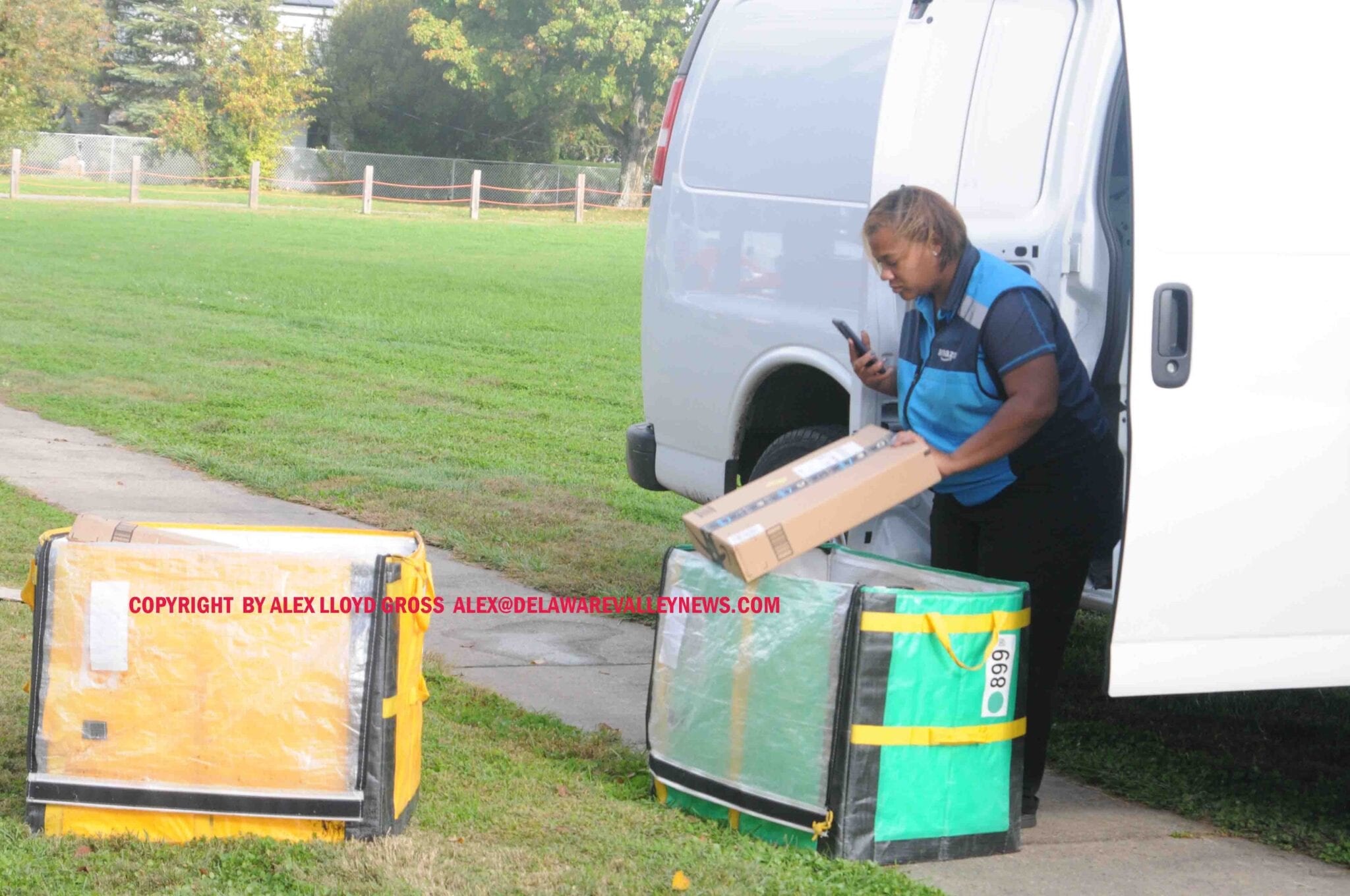 Amazon Delivery Truck Flips In Crash At Elementary School