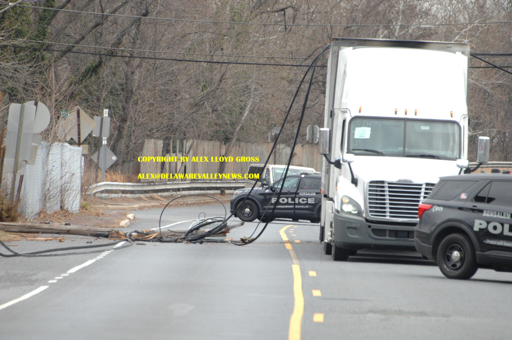 Truck Takes Down Wires, Causes Rt. 13 to be Closed In Bensalem ...